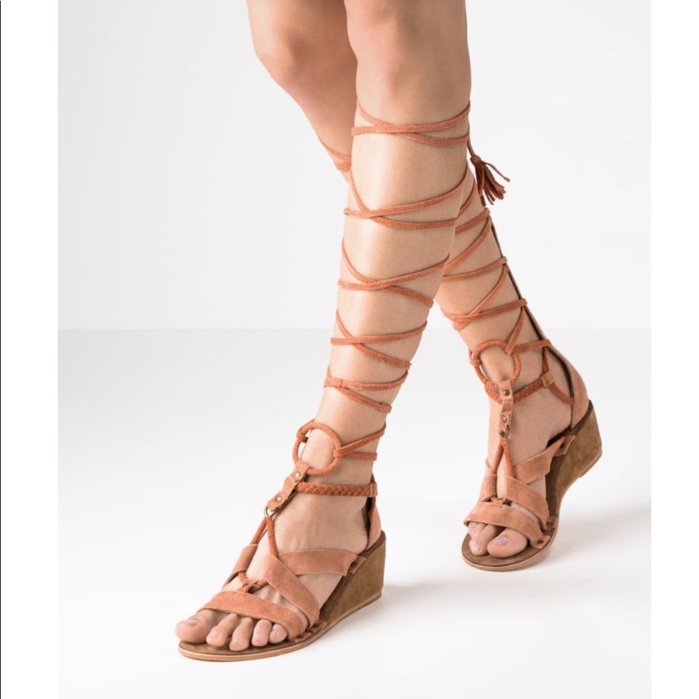 Free People Saltarello Gladiator sandal in Rust